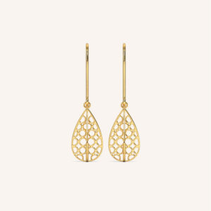 Caratglitz Designer Gold And Diamond Earring